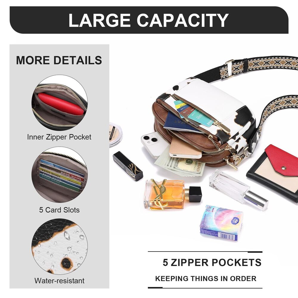 7696 Crossbody Purses Small Crossbody Bags Vegan Leather Trendy Shoulder - Picture 3 of 7